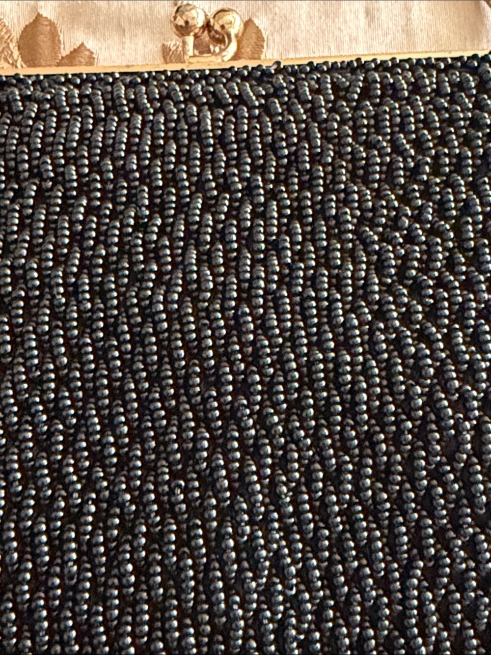 Elegant vintage Black Beaded evening bag - Picture 2 of 16